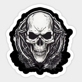 Terrifying skull Sticker